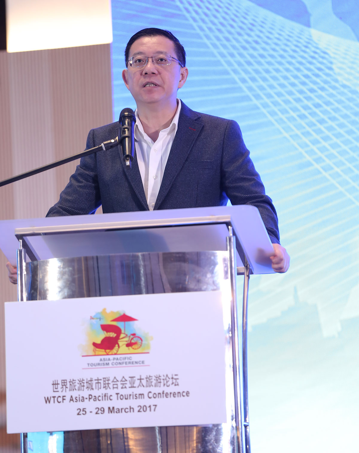 Mr. Lim Guan Eng, Chief Minister of Penang, Delivering a Speech During the Opening Ceremony