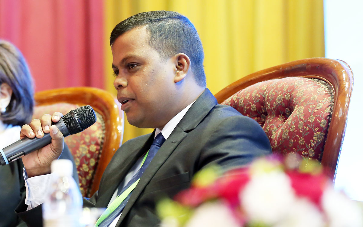 Mr. Ajantha Dias Gunawardhana, Acting Mayor / Municipal Comissioner, Anuradhapura Municipal Council, Speaking at the Panel Discussion Part 1