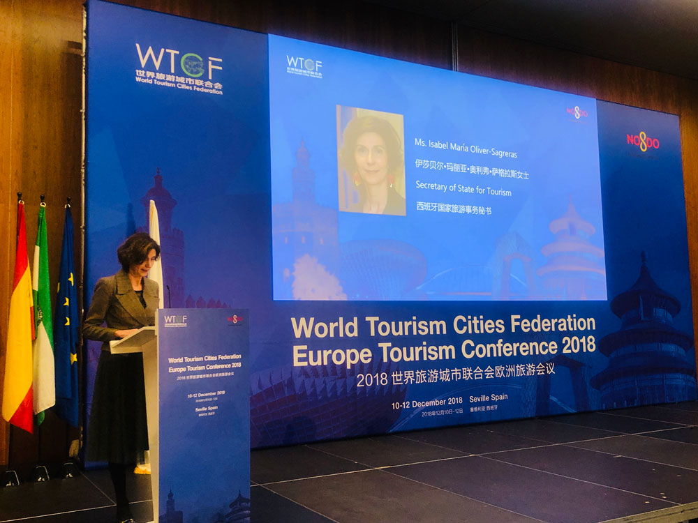 Ms. Isabel María Oliver-Sagreras, Secretary of State for Tourism, delivers a speech