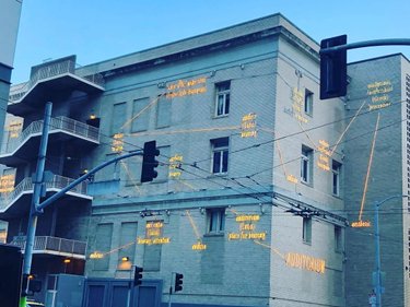 Part three of the 7th " Illuminate SF Festival of Light " - W.F.T. Word Family Tree