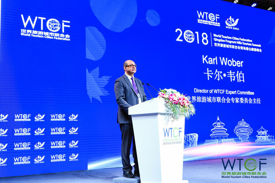 Karl Wöber, Director of WTCF Expert Committee announces the City Rankings of World Tourism Cities...